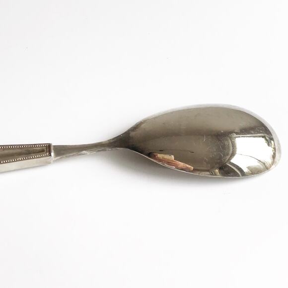 Vintage Kirk Sterling Silver Golden Winslow Serving Spoon Gold Trim Silverware - Picture 5 of 7
